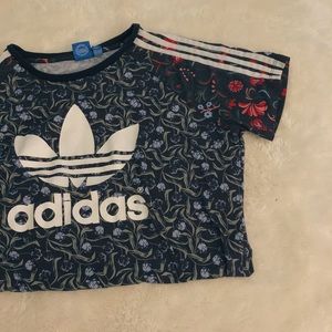 Floral print adidas shirt